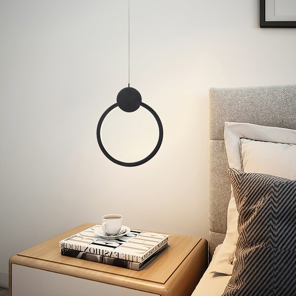 Immax NEO LITE OVALE Smart závěsné svítidlo černé 26cm 18W Tuya WiFi s podporou BEACON