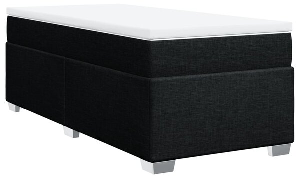 Box spring postel s matrací černá 80 x 200 cm textil 3285090