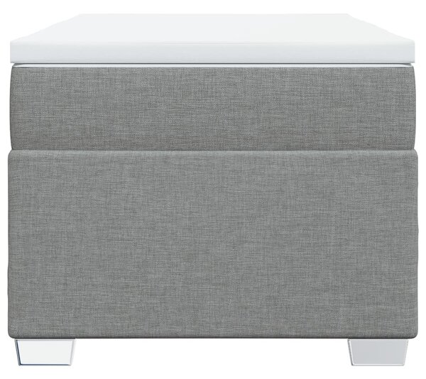 Box spring postel s matrací světle šedá 80 x 200 cm textil 3285088
