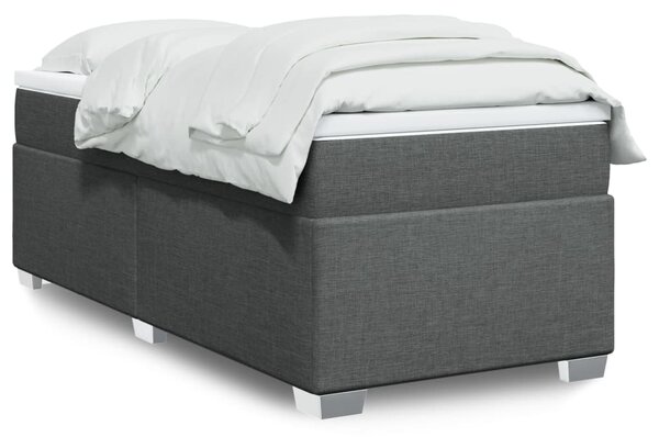 Box spring postel s matrací tmavě šedá 80 x 200 cm textil 3285089