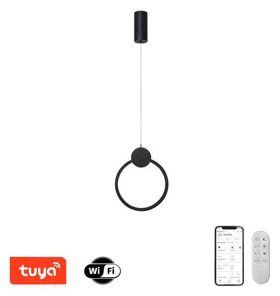 Immax NEO LITE OVALE Smart závěsné svítidlo černé 26cm 18W Tuya WiFi s podporou BEACON