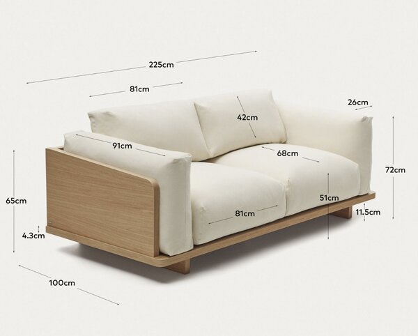 Kave Home Pohovka Oaq 225 cm
