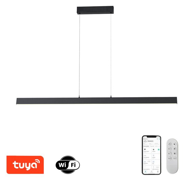 Immax NEO LITE TRIANGOLO Smart závěsné svítidlo černé 125cm 28W Tuya WiFi s BEACON