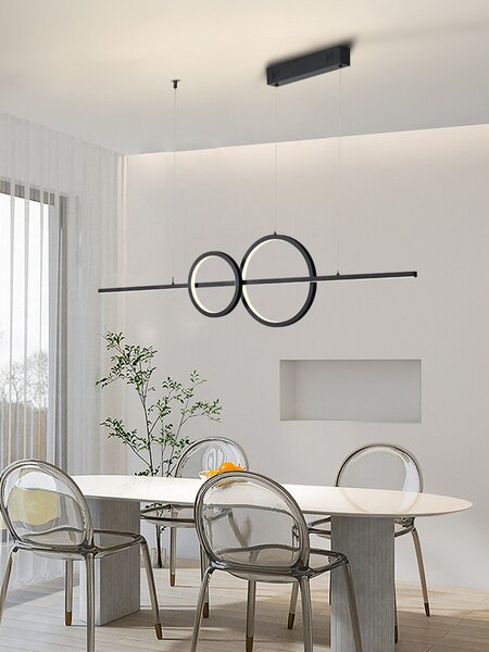 Immax NEO LITE RONDAS Smart závěsné svítidlo černé 131cm 56W Tuya WiFi s podporou BEACON