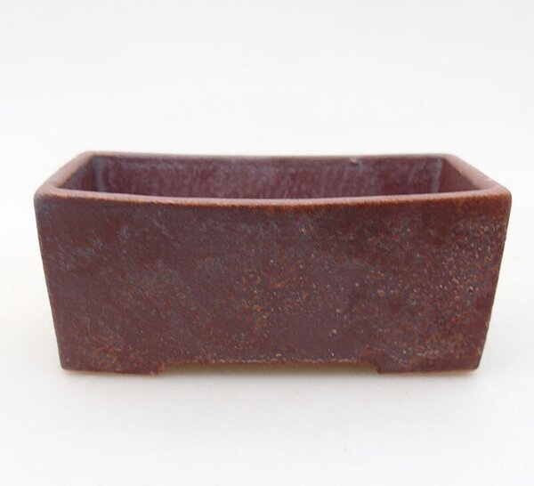 E-bonsai Keramická bonsai miska 9 x 6 x 3,5 cm hnědá