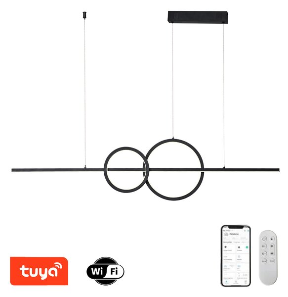 Immax NEO LITE RONDAS Smart závěsné svítidlo černé 131cm 56W Tuya WiFi s podporou BEACON