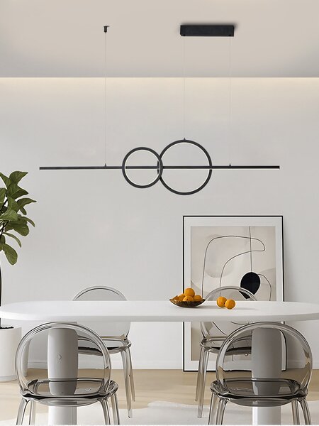 Immax NEO LITE RONDAS Smart závěsné svítidlo černé 131cm 56W Tuya WiFi s podporou BEACON