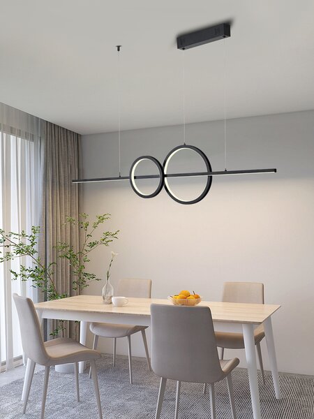 Immax NEO LITE RONDAS Smart závěsné svítidlo černé 131cm 56W Tuya WiFi s podporou BEACON