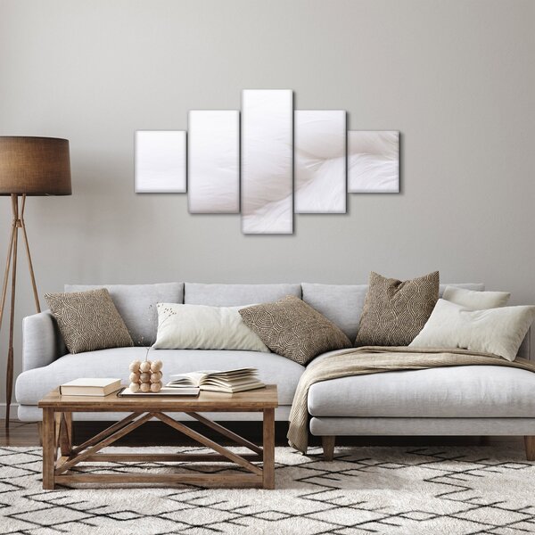 Obraz - Bílé pírko (125x70 cm)
