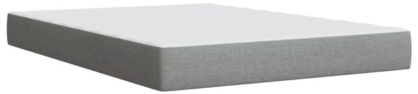 Box spring postel s matrací světle šedá 140 x 190 cm textil 3285130