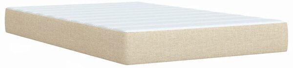 Box spring postel s matrací krémová 120x200 cm textil 3285371