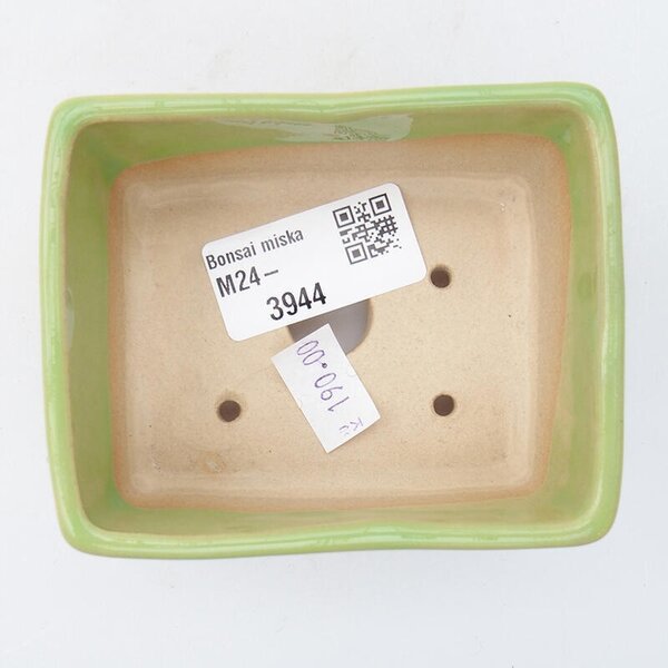 E-bonsai Keramická bonsai miska 9 x 7 x 4,5 cm zelená