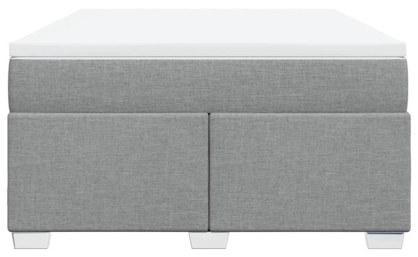 Box spring postel s matrací světle šedá 140 x 190 cm textil 3285130