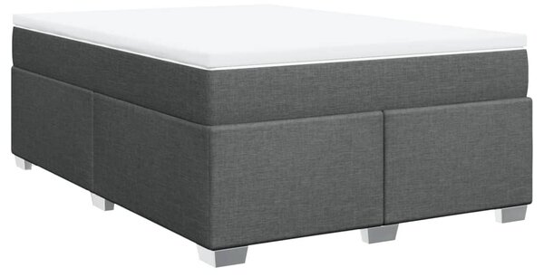Box spring postel s matrací tmavě šedý 140 x 190 cm textil 3285131