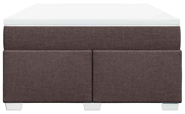 Box spring postel s matrací tmavě hnědá 140x190 cm textil 3285133