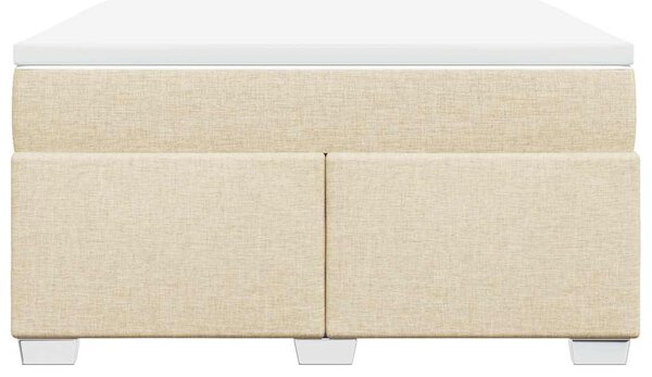 Box spring postel s matrací krémová 140x190 cm textil 3285135