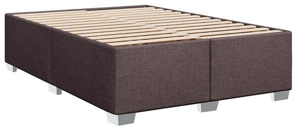 Box spring postel s matrací tmavě hnědá 140x190 cm textil 3285133