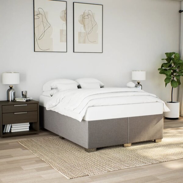 Box spring postel s matrací taupe 140x190 cm textil 3285134