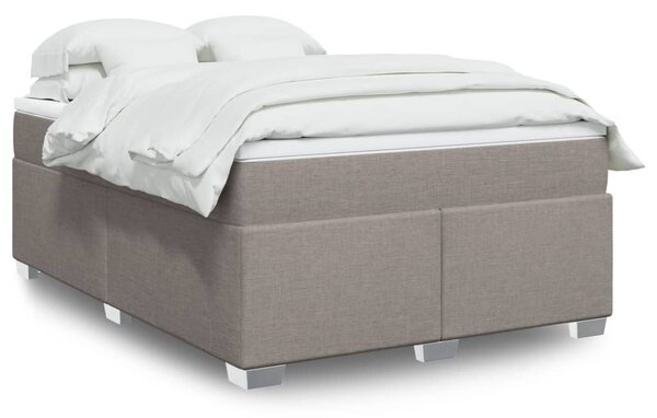 Box spring postel s matrací taupe 140x190 cm textil 3285134