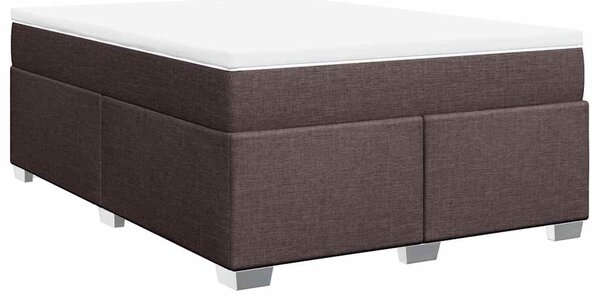 Box spring postel s matrací tmavě hnědá 140x190 cm textil 3285133