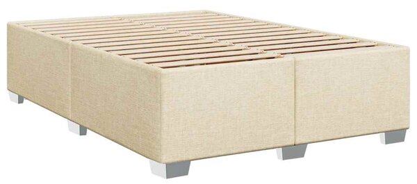 Box spring postel s matrací krémová 140x190 cm textil 3285135