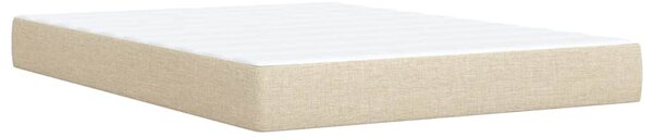Box spring postel s matrací krémová 140x190 cm textil 3285135
