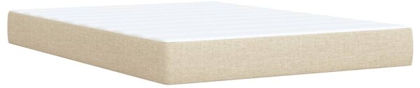 Box spring postel s matrací krémová 140x190 cm textil 3285378