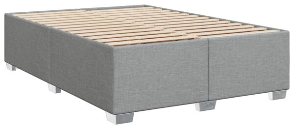 Box spring postel s matrací světle šedá 140 x 190 cm textil 3290483