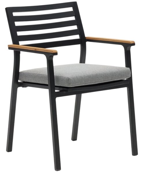 OnaDnes -20% Černá kovová zahradní židle Kave Home Bona