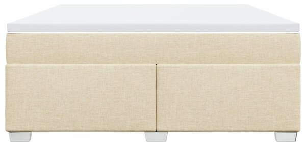 Box spring postel s matrací krémová 180x200 cm textil 3285156