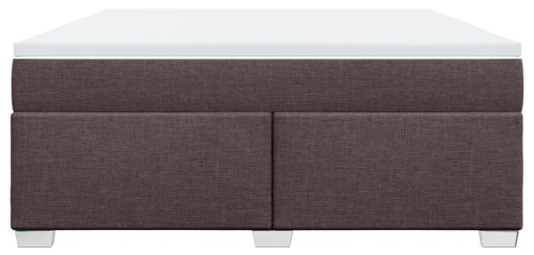 Box spring postel s matrací tmavě hnědá 180x200 cm textil 3285154