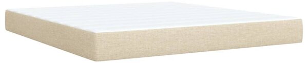 Box spring postel s matrací krémová 180x200 cm textil 3285156