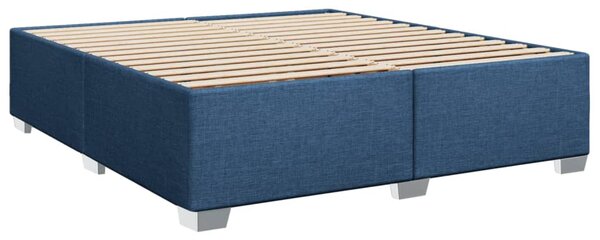 Box spring postel s matrací modrá 200x200 cm textil 3290608