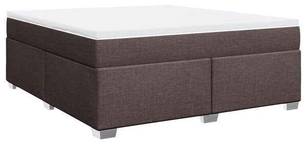 Box spring postel s matrací tmavě hnědá 180x200 cm textil 3285154