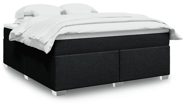 Box spring postel s matrací černá 180x200 cm textil 3285153