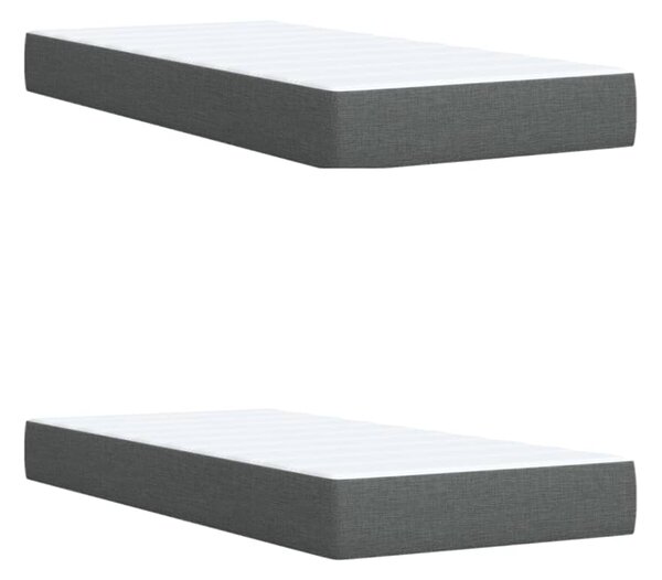 Box spring postel s matrací tmavě hnědá 200x200 cm textil 3285161