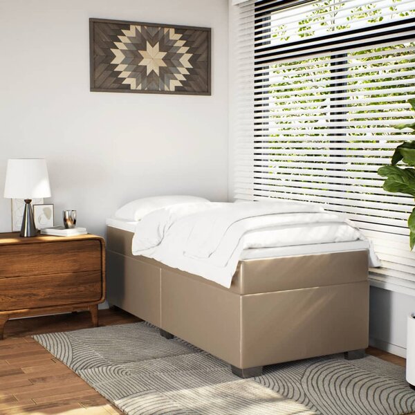 Box spring postel s matrací cappuccino 90x200 cm umělá kůže 3285196