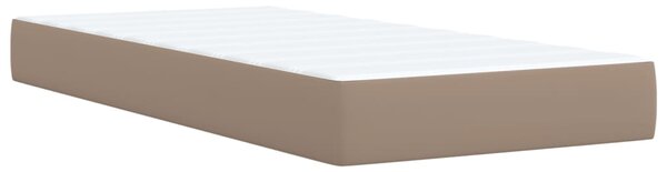 Box spring postel s matrací cappuccino 90x200 cm umělá kůže 3285196