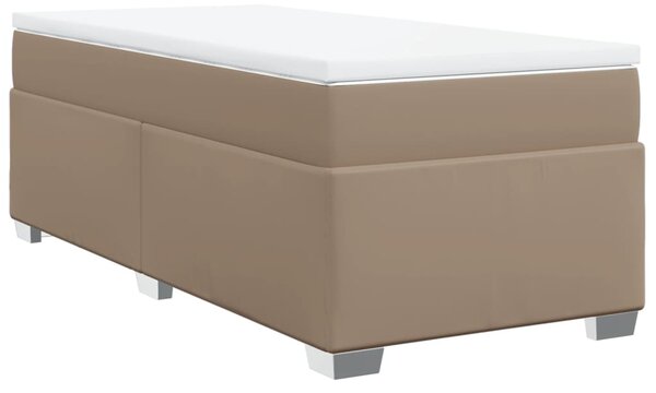 Box spring postel s matrací cappuccino 90x200 cm umělá kůže 3285196