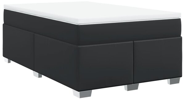 Box spring postel s matrací černá 120x190 cm umělá kůže 3285201