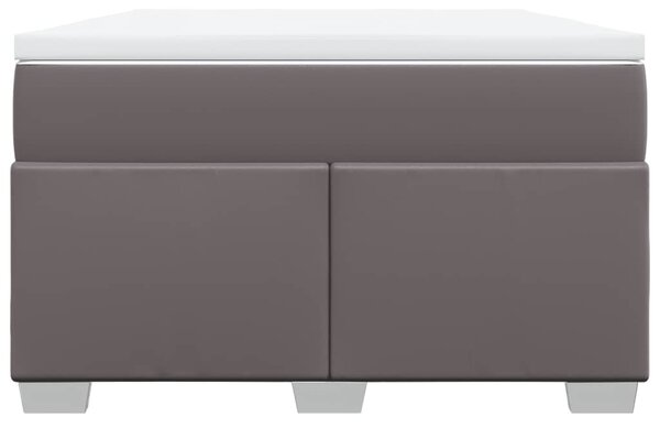 Box spring postel s matrací šedá 120x190 cm umělá kůže 3285203