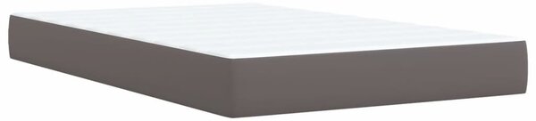 Box spring postel s matrací šedá 120x190 cm umělá kůže 3285203