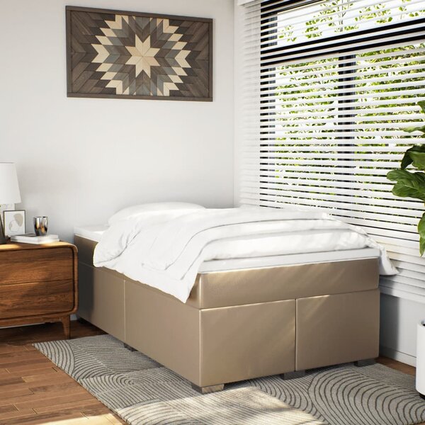 Box spring postel s matrací cappuccino 120x190 cm umělá kůže 3285204