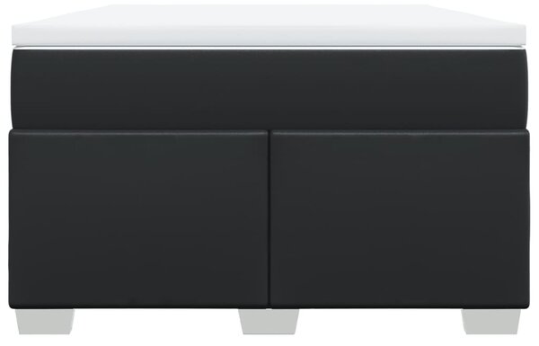 Box spring postel s matrací černá 120x190 cm umělá kůže 3285201
