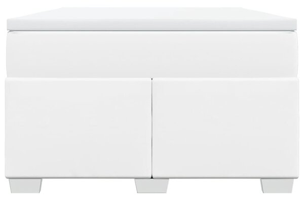 Box spring postel s matrací bílá 120x190 cm umělá kůže 3285202