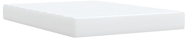 Box spring postel s matrací bílá 140x200 cm umělá kůže 3285214