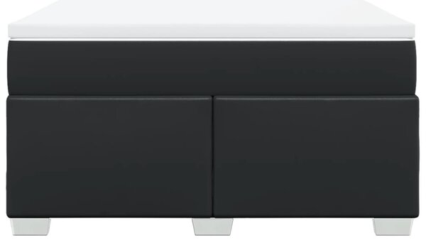 Box spring postel s matrací černá 140 x 190 cm umělá kůže 3285209