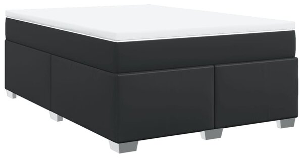 Box spring postel s matrací černá 140 x 190 cm umělá kůže 3285209