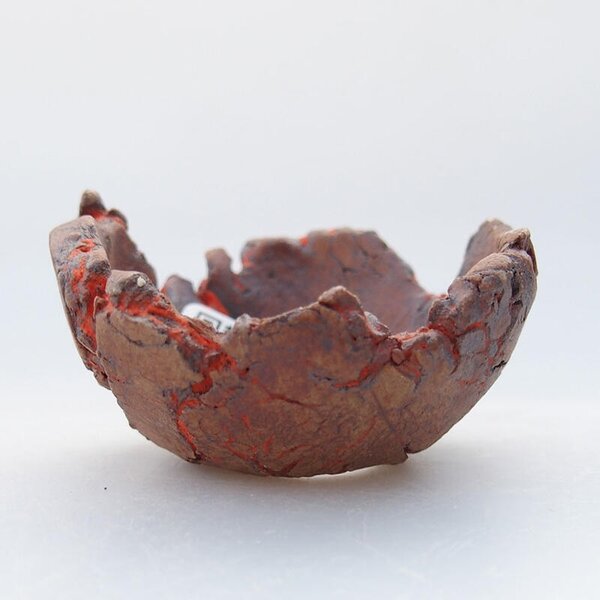 E-bonsai Keramická Skořápka 5,5 x 5,5 x 3 cm oranžová