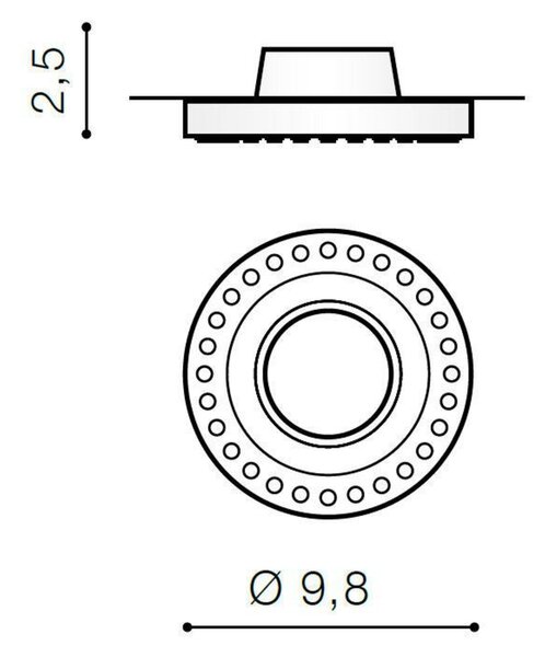 AZzardo AZ1614 podhledové svítidlo Simon Round chrom